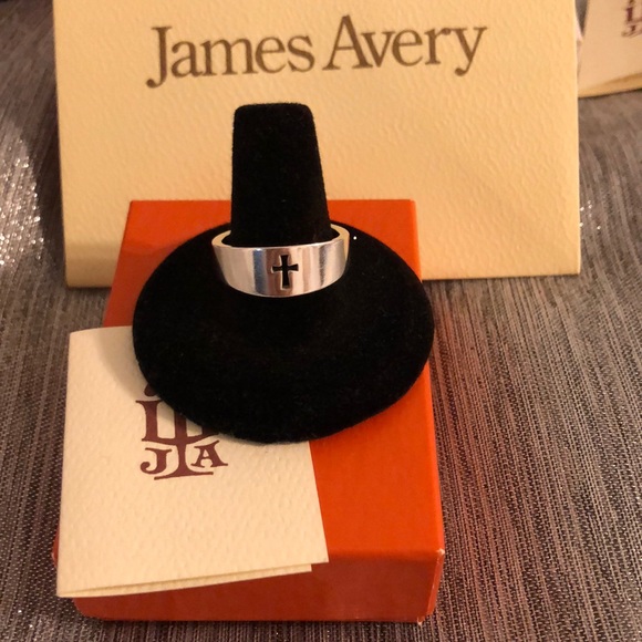 JAMES AVERY SS Narrow Crosslet Ring Sz10 - Picture 1 of 2